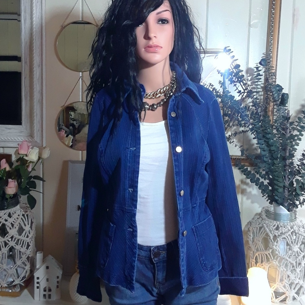 SALE🎀PARALLEL Woman Blue Denim Cotton Jacket🎀